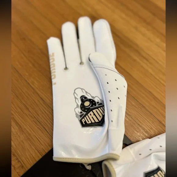 Nike Vapor Jet NCAA Purdue Boilermakers Receiver DB Gloves Size Medium NEW - Picture 2 of 7